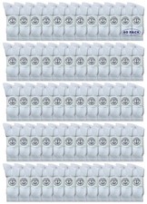 60 Pairs of Yacht & Smith Men's Wholesale Bulk Cotton Socks, Size 10-13 (White) picture