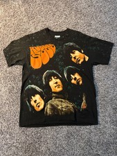 Vintage 1990s Hanes Ultraweight Single Stitch The Beatles Rubber Soul T Shirt picture