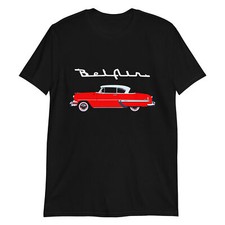 1954 Chevy Bel Air Red Antique Classic Car Collector Cars Short-Sleeve T-Shirt picture