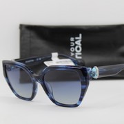 NEW SWAROVSKI SK 6044U 10904L BLUE HORN SILVER AUTHENTIC SUNGLASSES 55-18 picture