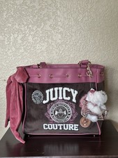 Juicy Couture Vintage Varsity Daydreamer Tote – Chocolate Brown & Pink | | NWT picture