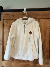 Cozy Sherpa Hoodie Blue 84 Brand with Big Sky Montana Logo. Size M picture