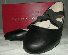 New Sacha London Zinda Black Nappa Cross Strap Ballerina Shoe Size 6 or 6 1/2 picture