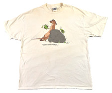 Vintage 90s DISNEY USA XL LION KING Timon Tastes Like Chicken T Shirt Top picture
