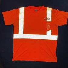 PortWest Austin Men’s L Short Sleeved Pocket T-Shirt w/ Reflective Tape S194 picture