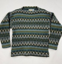 Vintage 1960s Hans Heitsch Sweden 100% Lambswool Nordic Knit Sweater Iceland picture
