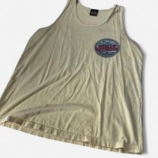 Harley Davidson Grand Turk Tank Top Mens XL Tan Distressed Graphic Sleeveless picture