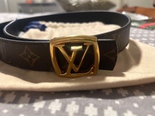 louis vuitton belt women authentic reversible size 32 wore one time brand new picture