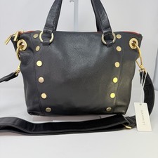 Hammitt Daniel Black Medium Satchel With Gold Studs & Detachable Crossbody Strap picture
