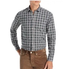 $425 Massimo Alba Men Canary Button Up Plaid Shirt picture