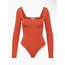 Aritzia Babaton Contour Orange Long Sleeve Bodysuit S NWOT picture