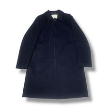 MACKINTOSH Wool Balmacaan Coat Navy 40 L Made in Scotland picture