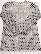 Whimsigoth Dotted Blouse Knit Long Sleeve Top Coquette size M picture