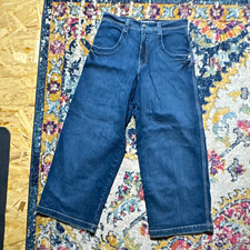 JNCO Los Angeles Men's 32x32 Dark Wash Blue Wide-Leg Relaxed Denim Jeans picture