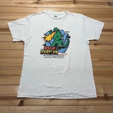 Vintage 1998 Run For Shelter Godzilla Benefiting Search Graphic T-Shirt - Large picture