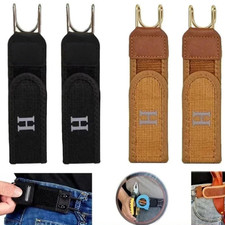 2 Pack No Buckle Elastic Belt Hook Adjustable Invisible Waist Strap Unisex picture