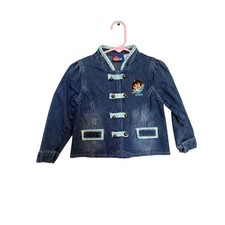 Vintage 2000s Nick Jr Dora the Explorer Denim Jacket Girls Size 3T picture