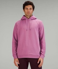 Lululemon Men's City Sweat Pullover Hoodie Pink L Drawstring Pockets picture