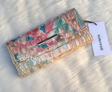 NWT Brahmin Cordelia Coral Reef Melbourne Wallet Leather picture