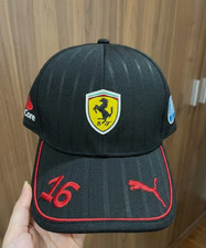 PUMA Scuderia Ferrari F1 Team Charles Leclerc Black Cap Adjustable Hat 2026 picture