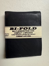 Leather Wallet Men's - Black - Bi Fold Wallet picture