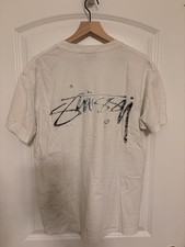 Stussy Mercury Liquid Chrome Logo Grey Size L White picture