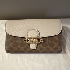 Coach NWT Elle  Crossbody Signature Canvas Khaki/Chalk Horse&Carriage Hardware picture