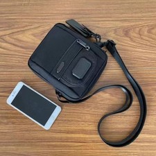 🎒 NEW TUMI Alpha 3 Pocket Bag Small Black Travel Crossbody Messenger Bag picture
