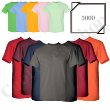 Gildan Heavy Cotton T-Shirt 5000 Unisex Plain Blank Crewneck Short Sleeves Tee picture
