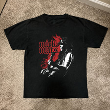 Vintage Mick Mars Artwork Black T-Shirt Unisex All Sizes picture