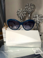 New Atelier Swarovski SW136 Geometric Sunglasses Teal Blue - Unused W Case picture