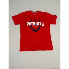 Nike New England Patriots Mens Shirt Medium Red Dri Fit Sportswear Gameday picture