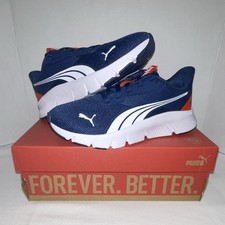 PUMA FlexFocus Lite Modern Jr Kids Blue/White/Orange Mesh Sneaker 4.5Y 6W 401517 picture