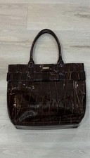 Kate Spade New York Knightsbridge James Brown Embossed Croc Tote Shoulder Bag picture