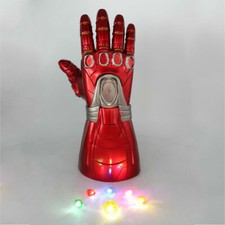 Kid Size Iron Man Avengers Infinity War Gauntlet Glove w/Removable LED Stones picture