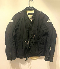 DSQUARED2 Men’s Black Bomber Jacket Full Zip Logo Accents Stand-Up Collar 54 picture