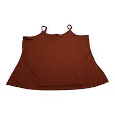 Fashion Bug Womens 1X Plus Size Camisole Tank Rust Terracotta Adjustable Straps picture