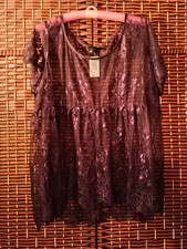 Torrid Purple Lace Shirt Plus Size 3 picture