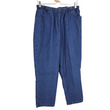 Chic Comfort Collection 18W Petite Pull On Jeans Stretch Denim Elastic Waist NWT picture