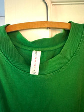 daily PRACTICE Green Solid Fit & Flare Pleated Crew Neck Mini Dress Women M picture