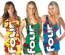 Choose Juniors Alcoholic Energy Drink Four Loko Cosplay Costume Tank Dress picture