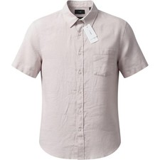 Vince Men's 100% Linen  Pale Pink Short Sleeve Button Up Shirt Medium NWT picture