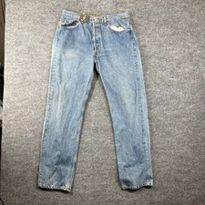 Vintage Levi's Jeans Mens Blue Denim Pockets Classic Straight Button Fly - 32X29 picture