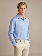 NWOT Redvanly Golf Polo Shirt Mens Blue Long-Sleeved Size XL picture