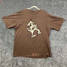 Vintage Changes Taz Looney Tunes T-Shirt Men's Brown Graphic Tee USA Made - XL picture