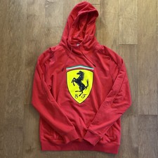 PUMA Scuderia Ferrari F1 Race Big Shield Hoodie Red Men's Size Large 762247-01 picture
