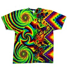 XL  Austin Mackereth Split Dyes N Good Vibes Tie Dye Shirt Grateful Dead Art picture