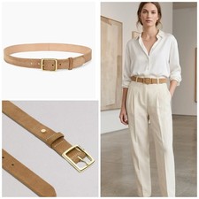 NWT Rag & Bone $175 Women's Boyfriend Leather Belt In Camel Size: Large picture