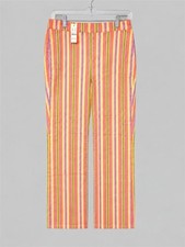 NWT J. Crew Striped Cotton Chinos in Pink and Yellow - 26 picture
