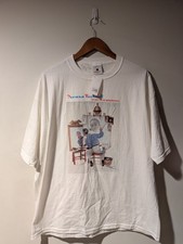 Vintage Guggenheim Museum Norman Rockwell Triple Self Portrait Art T Shirt Mens  picture